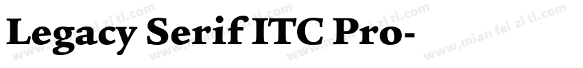Legacy Serif ITC Pro字体转换